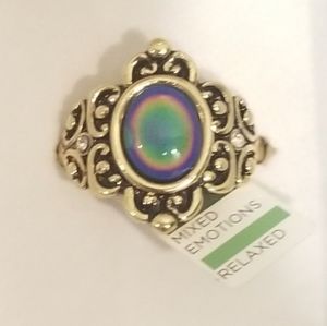 COPY - OVAL MOOD RING BOHEMIAN CHANGING COLORS 